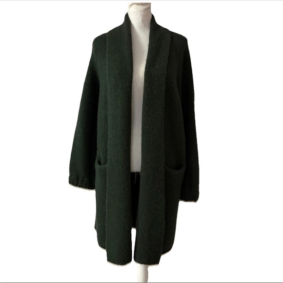 Madewell Glenridge Shawl Collar Sweater Coat Size XS Heather Pine - Picture 5 of 9